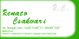 renato csakvari business card